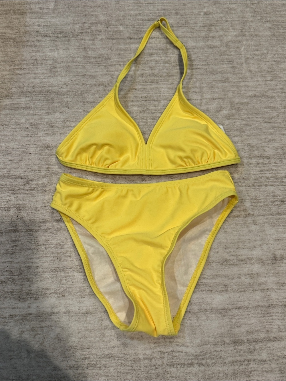 Bikini girls size 9 Bright Yellow Triangle Bikini Set